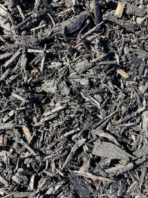  double ground black mulch